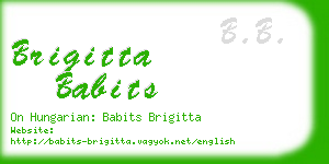 brigitta babits business card